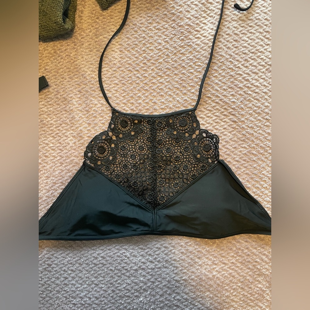 American Eagle Black Bathing Suit Top